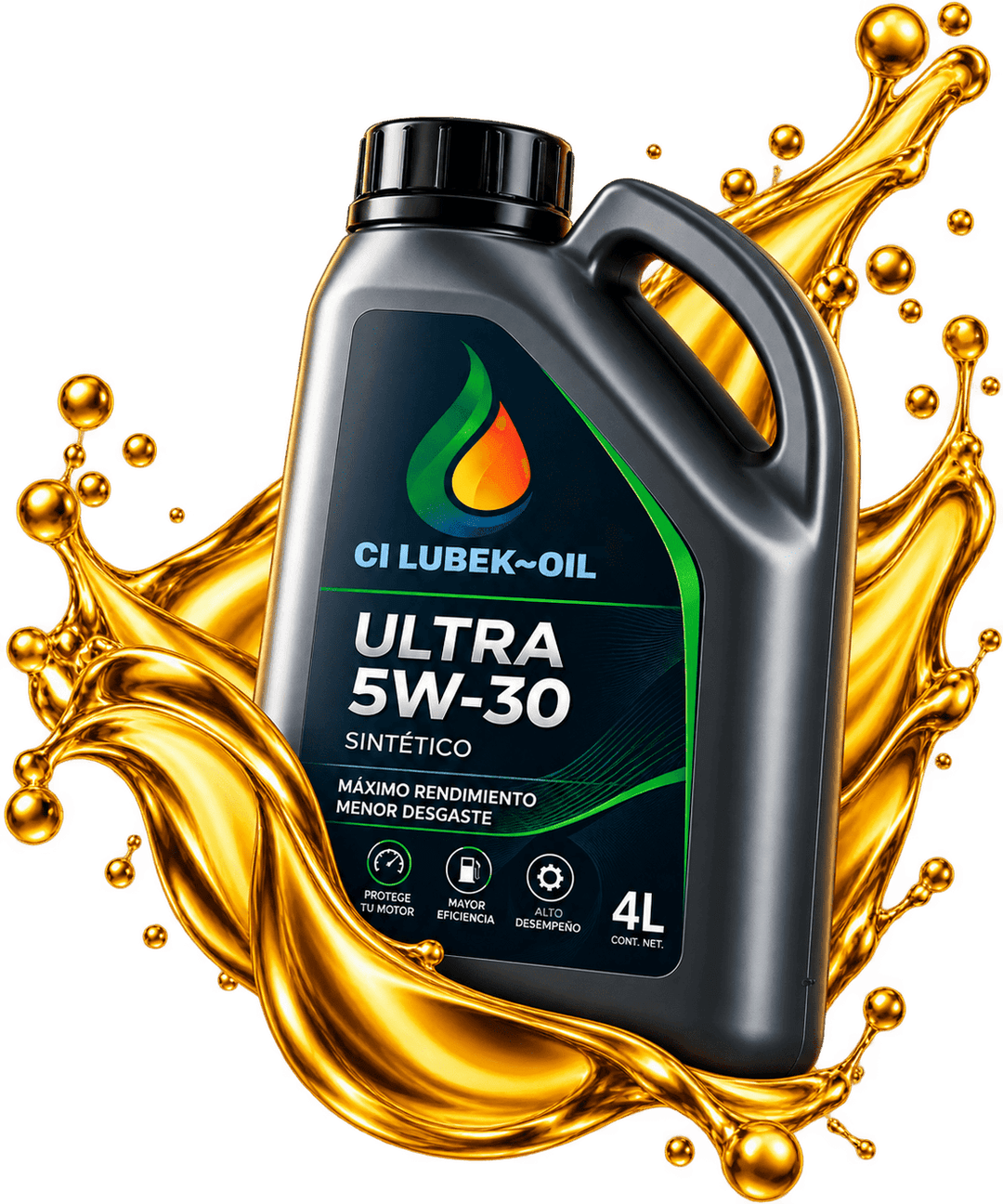 Lubek Oil Ultra 5W-30 sintético, envase de 4 litros
